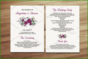 Wedding Fan Program Template Word