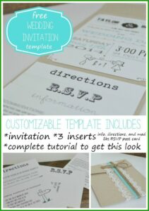 Wedding Invitation Inserts Template
