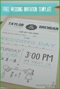 Wedding Invitation Inserts Template Free