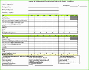 Weekly Timesheet Template Excel Free