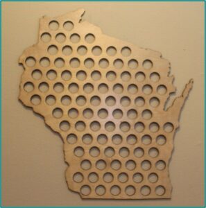 Wisconsin Bottle Cap Map