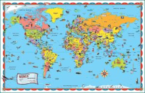 World Map Decals For Walls