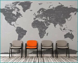 World Map Wall Mural Amazon