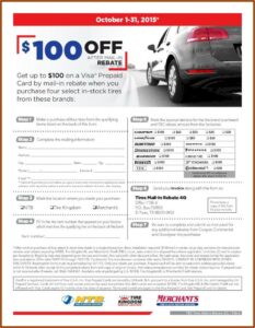 Yokohama Mail In Rebate Form