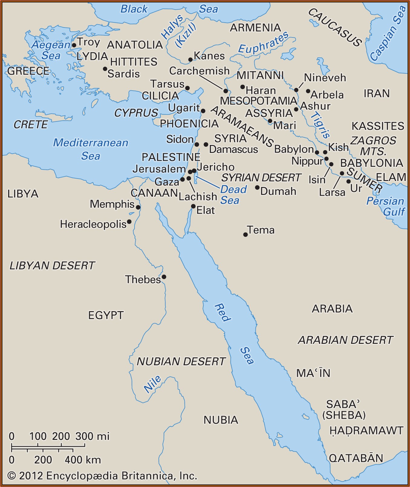 Ancient Maps Of Middle East And Egypt