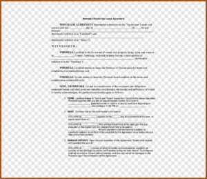 Apartment Rental Lease Template