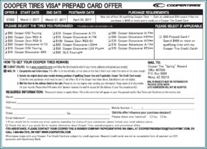 Bridgestone Mail In Rebate Form