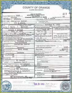 California Birth Certificate Replacement Form