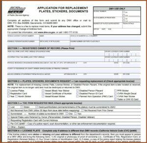 California Dmv Registration Form 156