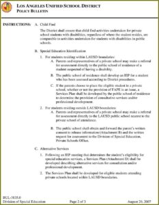 Child Care Affidavit Form Lausd