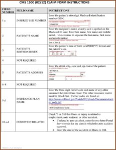 Cms 1500 Claim Form Pdf Free Download