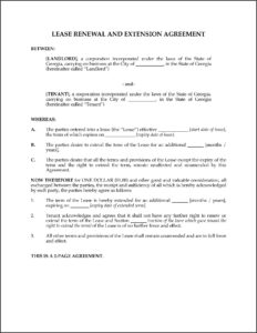 Commercial Lease Extension Form