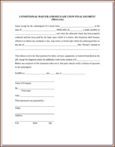 Construction Lien Form