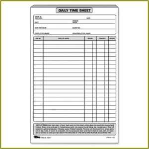 Daily Time Sheet Form