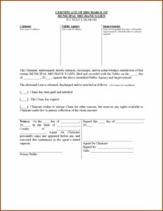 Discharge Of Mortgage Form Nj