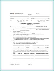 Divorce Forms Charlotte Nc