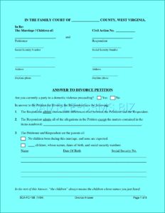 Divorce Paperwork In Va