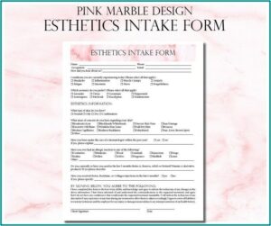 Esthetician Waiver Form