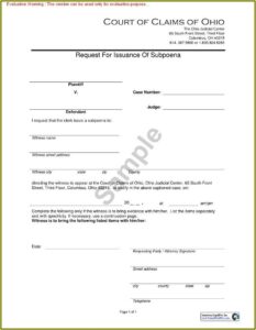 Expungement Forms Ohio