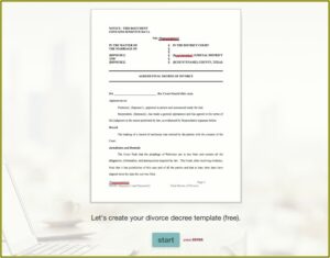 Final Divorce Decree Form Texas