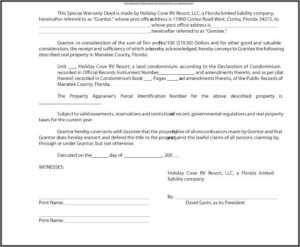 Florida Warranty Deed Form Pdf