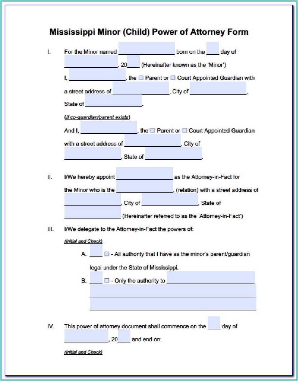 Free Durable Power Of Attorney Form To Print