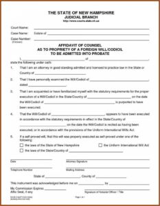 Free Printable Codicil Form Australia