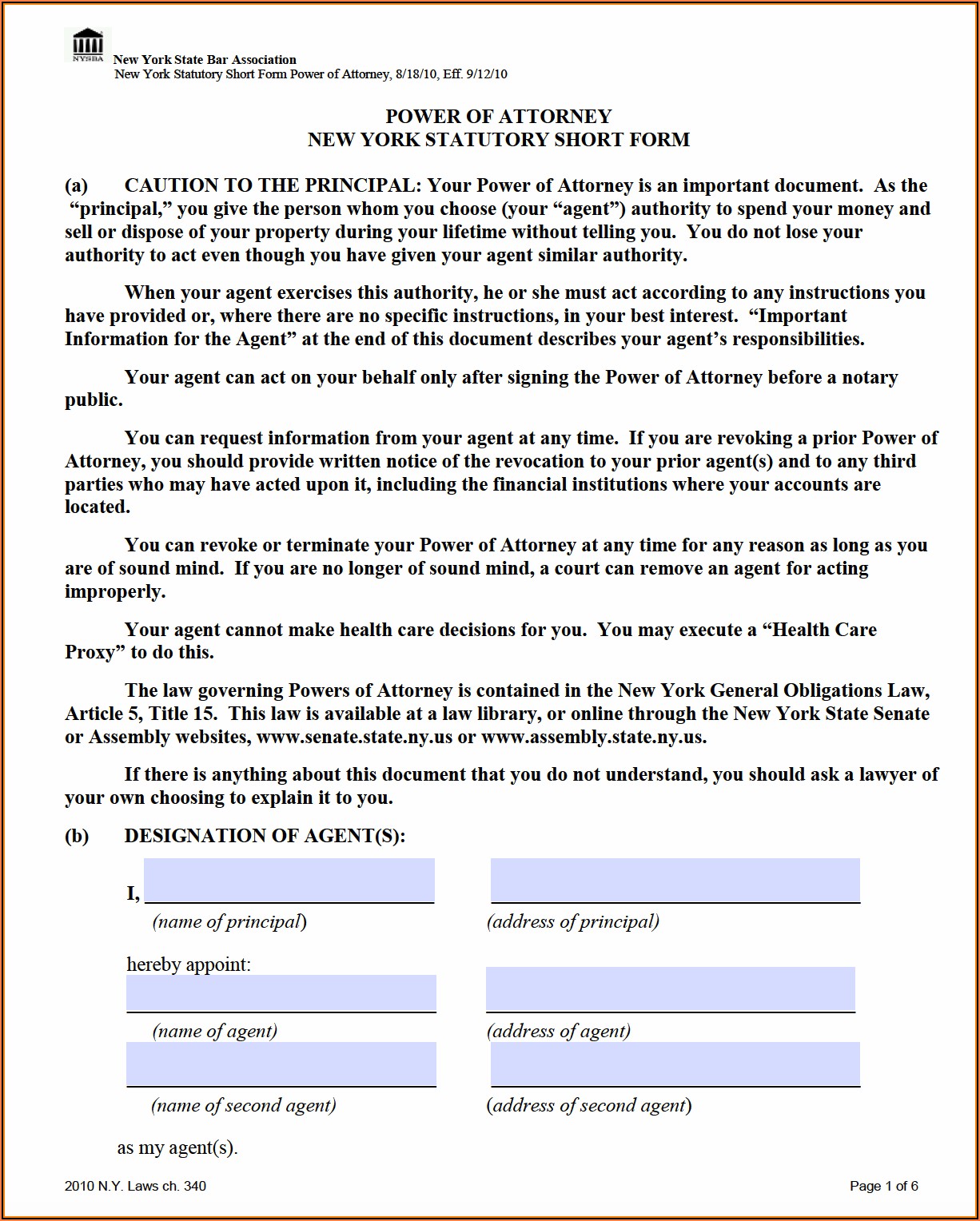 Free Printable Durable Power Of Attorney Form Massachusetts