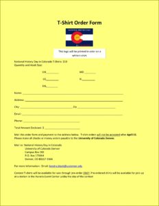 Free Printable Order Forms For T Shirts