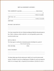 Free Printable Rental Lease Agreement Forms