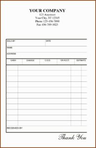Free Printable Sales Receipt Form
