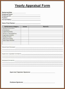 Free Sample Employee Evaluation Forms
