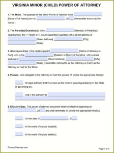 Free Virginia General Power Of Attorney Form Pdf