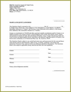 Fulton County Georgia Quit Claim Deed Form
