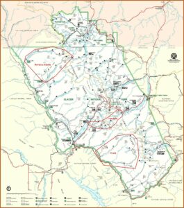 Glacier National Park Trail Map With Distances
