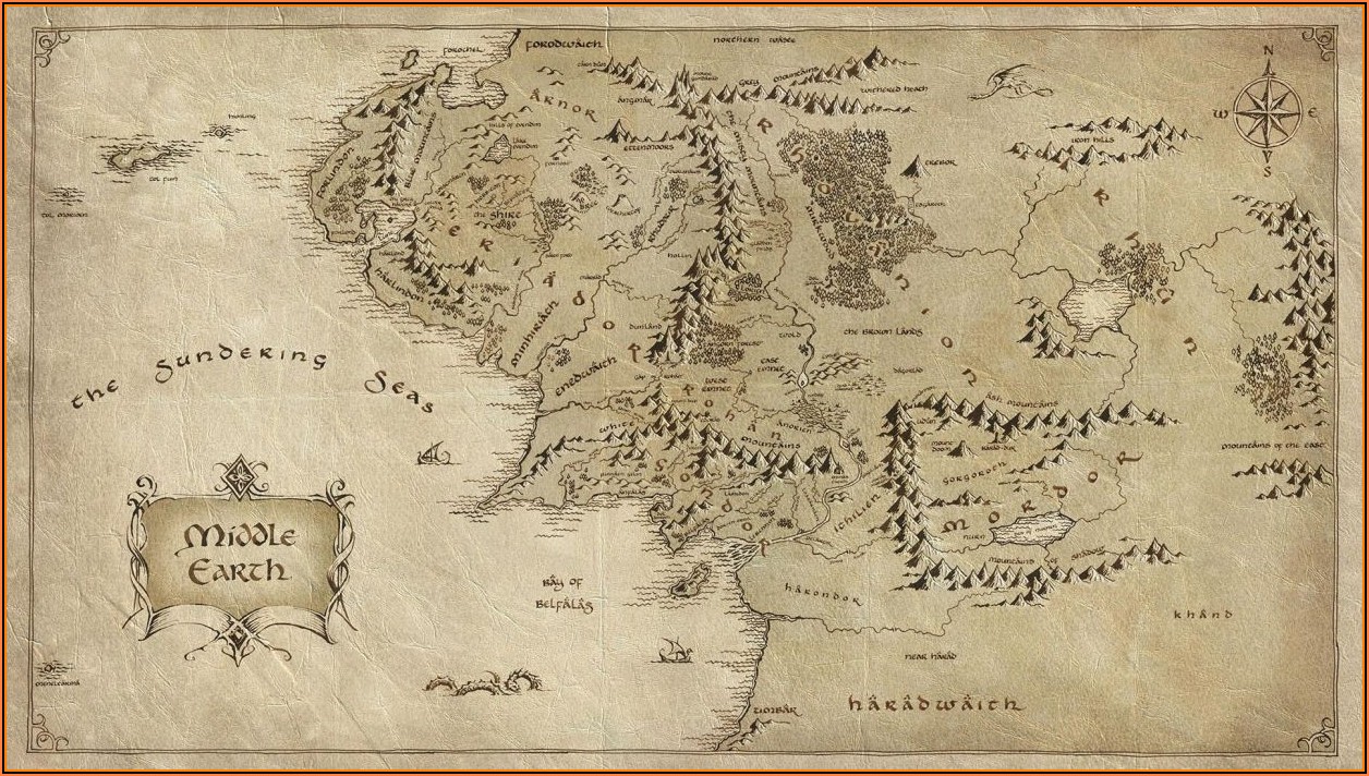 Hobbit Middle Earth Map
