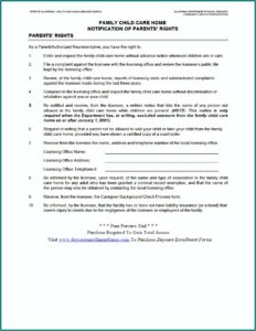 Home Daycare Enrollment Forms