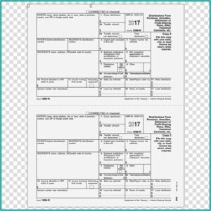 Internal Revenue Service Form 1099 R