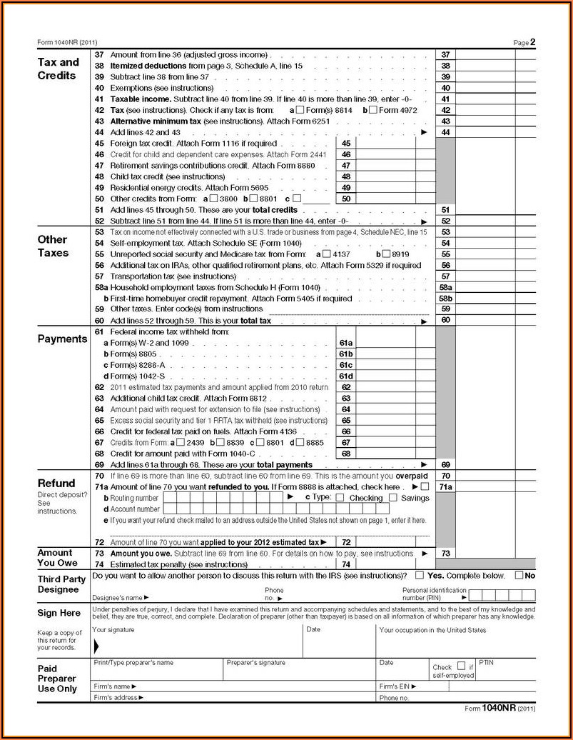 Irs 1040a Form 1040