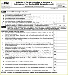 Irs Form 1099 Debt Forgiveness