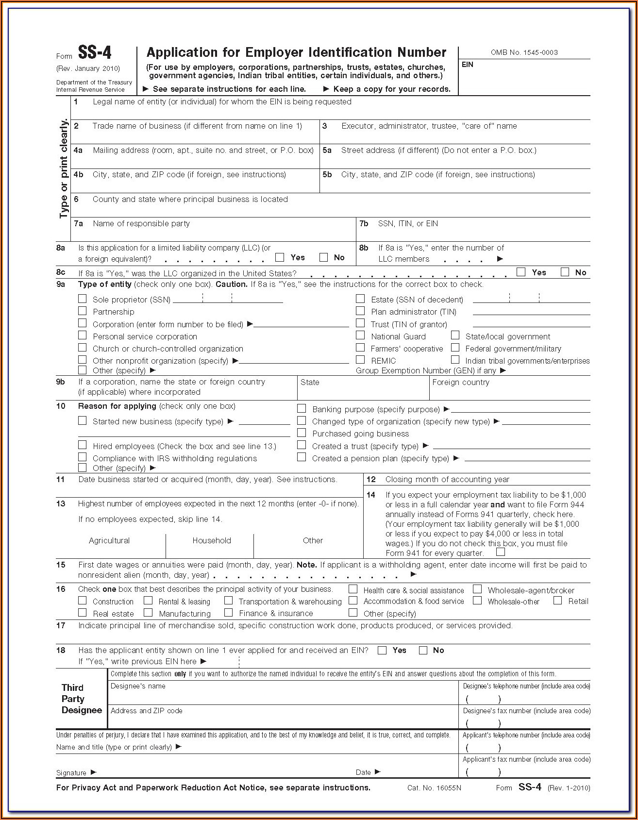 Irs Forms Ss 4