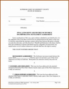 Legal Separation Agreement Form New York