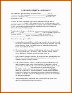 Legal Separation Agreement Form Philippines