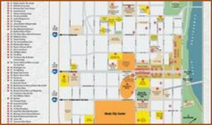 Map Downtown Nashville Hotels