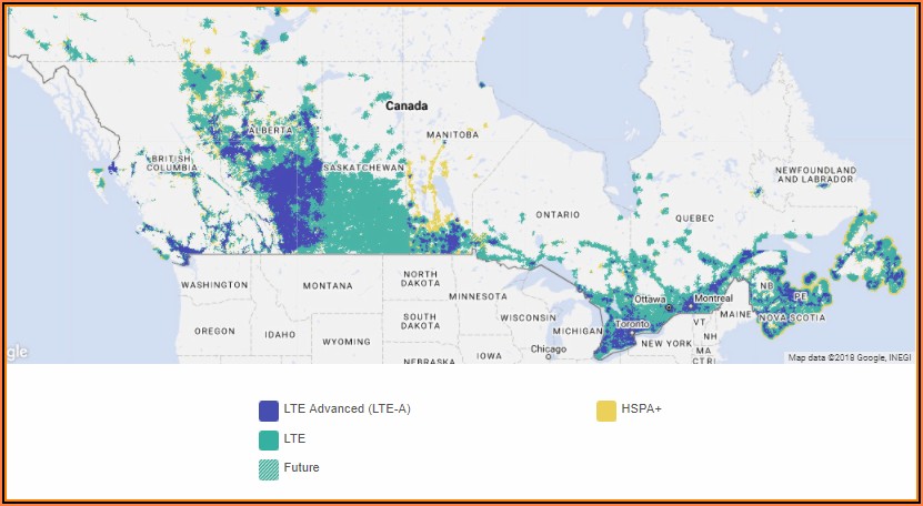Map Of Cell Phone Coverage In Canada