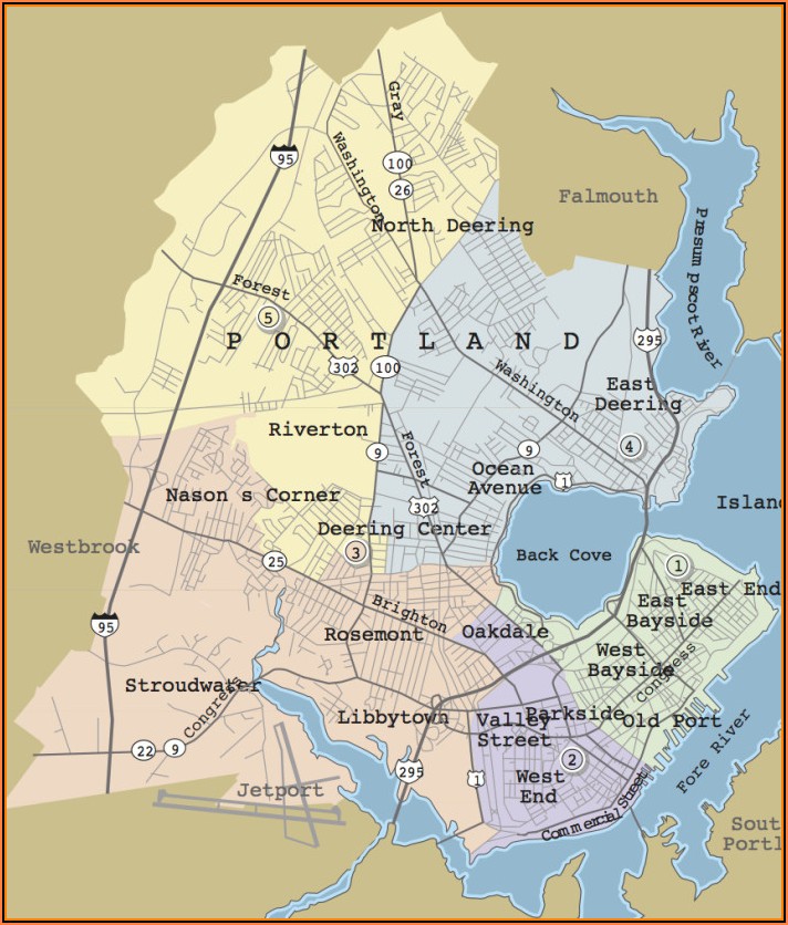 Map Of Portland Maine And Surrounding Areas