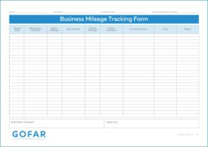 Mileage Tracking Form Pdf