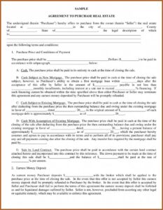Minnesota Land Purchase Agreement Form
