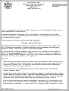 New York Workers Compensation Form Ce 200