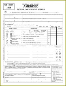 Nj State 1040 Tax Form 2017